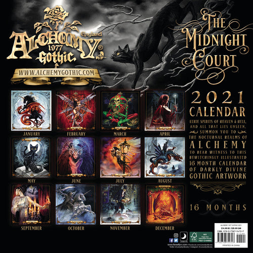 Alchemy Gothic 'The Midnight Court' 2021 Wall Calendar