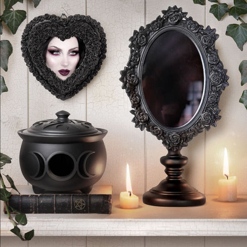 Black Rose Dressing Table Mirror